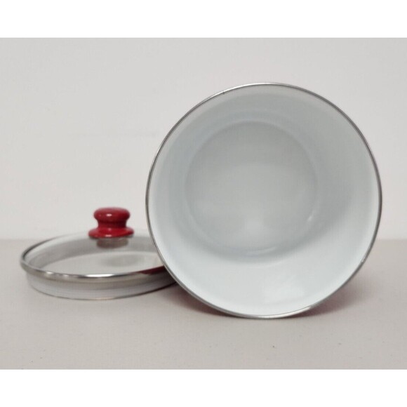 Golden Rabbit Enamelware - 2qt Canister (Solid Red) Solid Red - Picture 4 of 4